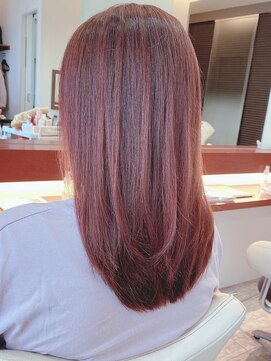 マーリャヘアー(mallia hair) ピンクセミロングスタイル