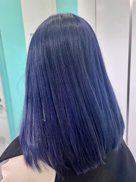 マティーナ ヘアー 池袋(Matina hair) 【ネイビーブルー/ダブルカラー】20代30代40代