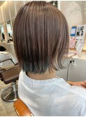 【adept金町店 軽米style】切りっぱなしボブ×インナーカラー