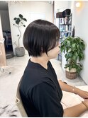 前髪あり/ショートボブ/丸みショート20代30代40代【玉川沙希】