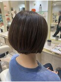 マロンブラウン大人可愛いボブグラデーションボブメンズライク