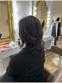 黒髪×ミディアムレイヤー