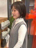 アトリエ(atelier.)&nbsp;丸みボブ　顔周りカット　透明感カラー　髪質改善トリートメント