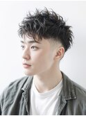 ダークアッシュ/ニュアンスパーマ/韓国マッシュ/スペインカール
