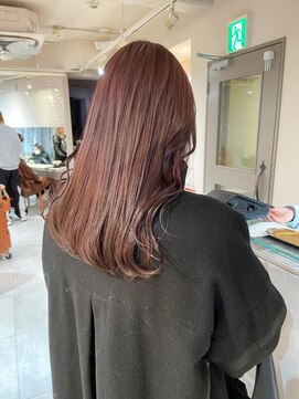 キャンバス バイ ネオリーブ 横浜西口(Canvas by neo.) Wカラー ピンクベージュ ブリーチ ロング sn