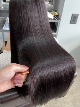 オズ 安積店(OZ) 安積髪質改善トリートメント顔周りレイヤーカットベージュカラー