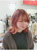 レイヤーカット　カッパーオレンジ