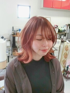 マシェリ(ma cherie) レイヤーカット カッパーオレンジ