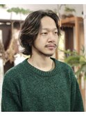 MEN’S HAIR/サーフカール/刈り上げセンターパート/恵比寿