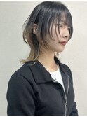 ミディアムウルフ ダブルカラー ブリーチ レイヤー