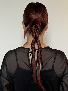 カット アトリエ ルームスリー(cut atelier room3) オレンジピンクカラー（ブリーチカラー）