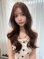 リリー(Lilley)&nbsp;【稲永麻衣】レイヤーカット+顔周りカット+ブラウン+韓国ヘア