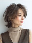 白髪ぼかし似合わせ大人ショート30代40代50代60代◎