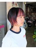 インナーカラー：コーラルピンク
