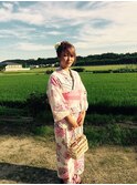 浴衣の着付けとヘアーセット
