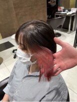 グロー(glow)&nbsp;インナーカラーレッド/イヤリングカラー/暖色系カラー