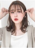 大人可愛いイメチェンパーマアプリコットオレンジくびれヘア