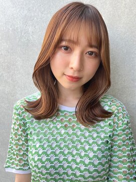 ラボヌールヘアー オリビエ 北千住店(La Bonheur hair Olivier) 大人可愛いくびれヘア20代30代40代韓国風ヘアシルキーベージュ