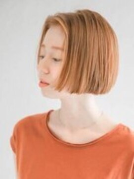 アース 川崎店(HAIR&MAKE EARTH) 切りっぱなしのミニボブスタイル/髪質改善_丸みボブ