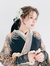 オートル 綱島店(AUTRE by FUGA hair) 成人式振袖アレンジ* 生花/リボン/ベロア