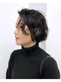 ショートボブ×ニュアンスウェーブ