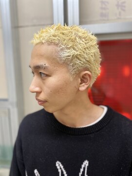 メリケンバーバーショップ トーキョー(MERICAN BARBERSHOP TYO) ハイライト/マッシュパーマ/ウルフ/アッシュブラック234