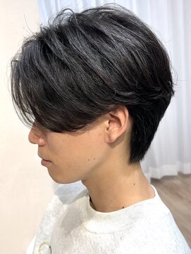 ビューブルー 亀戸錦糸町(VIEW BLUE) ニュアンスパーマカルマパーマ/メンズカットセンターパート眉毛