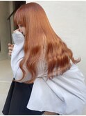 都島/ハイトーン/オレンジベージュ/艶髪/ブリーチ/髪質改善