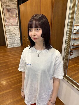 ルプラ ブリリアント(le-pla brilliant) 顔まわりレイヤー×バーガンディカラー