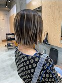 【小顔矯正】ハイライトベージュ×ショート