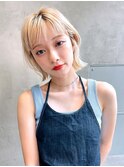 【Lloyd 大宮】ホワイトブロンド×くびれボブ