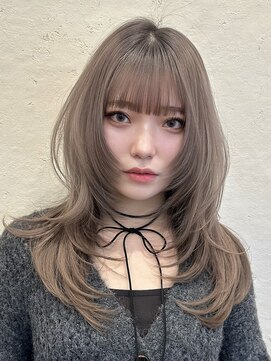 ユニコ(unico) 韓国風/レイヤー/小顔/前髪カット/髪質改善/グレージュ/透明感