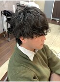 ラウンドマッシュ シャドウパーマ
