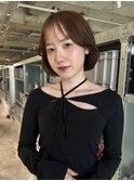 ナチュラルストレート×コンパクトボブ