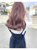 ピンクグレージュ/久留米/ブリーチ/オージュア