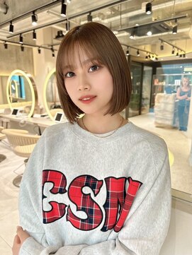 ロンドルピナス 小倉(Lond Lupinus) ミディアムヘア暗めカラー/デザインカラー/フェイスフレーミング