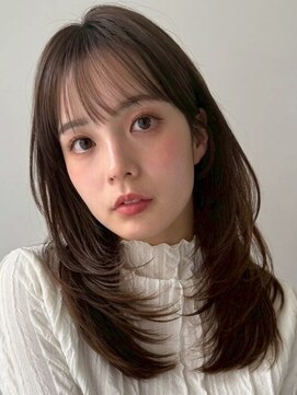 モク 立川(moc) 韓国風レイヤーカットブリーチダブルカラー前髪