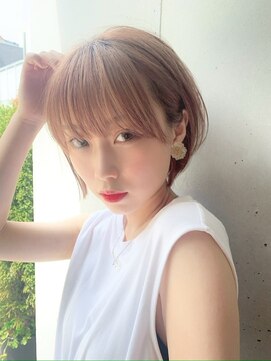 大人ガーリー/レイヤーショート/前髪白髪/20代30代40代50代/仙台