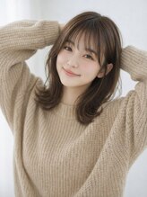 AND 夙川【3月5日 NEW OPEN(予定)】 大人ガーリー/ミディアムレイヤー/くびれヘア/ココアブラウン