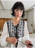 フレンチボブ　ボブパーマ　ボブレイヤー　ケアパーマ　黒髪ボブ