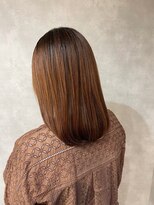 ピュアメンド 梅田(Pure Mend)&nbsp;グラデーション×オレンジブラウンボブ