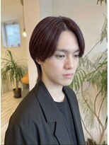 フゥカ 売市店(fuka)&nbsp;ウルフスタイル×ブリーチ×ワインレッドカラー