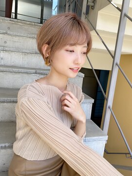 ロンド ストラーダ 心斎橋(Lond strada) ショート×ハイライト白髪ぼかし×愛され似合わせカット[心斎橋]