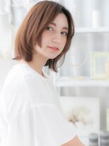 モッズヘア 上尾西口店(mod's hair) アシンメトリー暖色系カラー小顔くびれボブa上尾20代30代40代