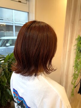 アドラーブル 長岡新保店(adorable) 切りっぱなし【外ハネボブ】艶カラー