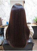 ロングストレート髪質改善うる艶大人可愛いナチュラルヘア