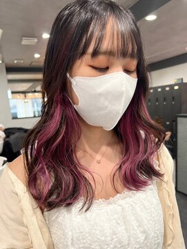 ツキ 横浜店(tuki) 20代インナーカラーケアブリーチイヤリングカラーハイライト