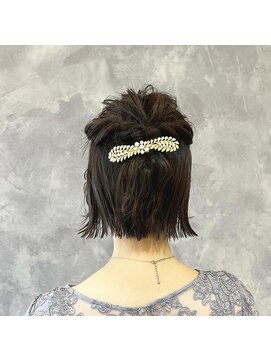 エクラ(ecla) ショートボブ/ハーフアップアレンジ