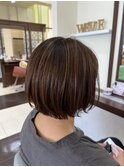 ハイライト×レイヤーボブ×大人女性