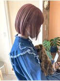 ピンクベージュボブ